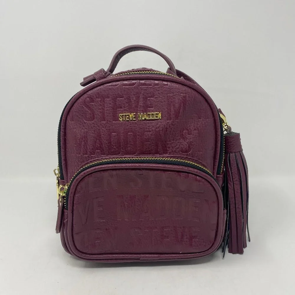 Steve Madden burgundy backpack